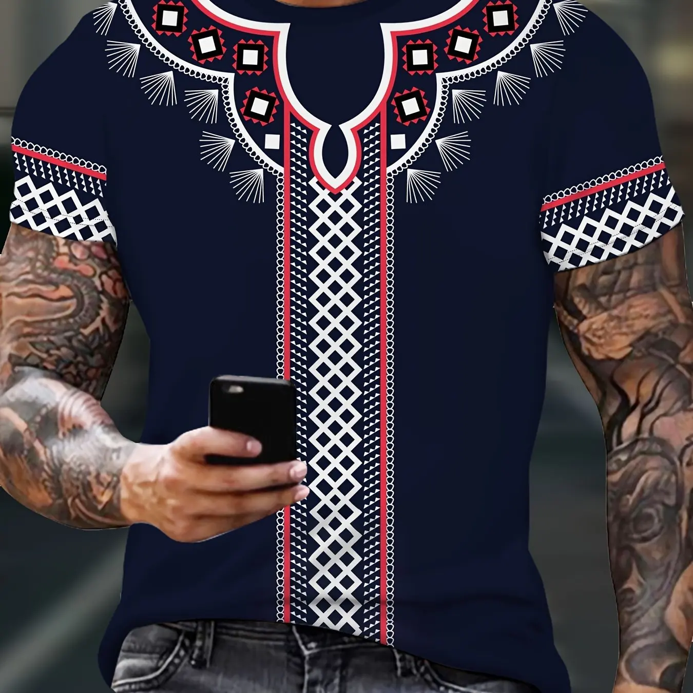 African Dashiki Ethnic Style T shirt For Men/Women 3D Printed Street Trend T-shirt Summer Short Sleeve Top Tee Oversized Apparel