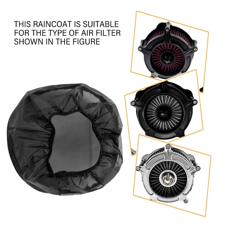 Motorcycle Waterproof Air Filter Rain Sock Dustproof Protective Cover 16x11cm Universally Air Filter Cleaner image 3