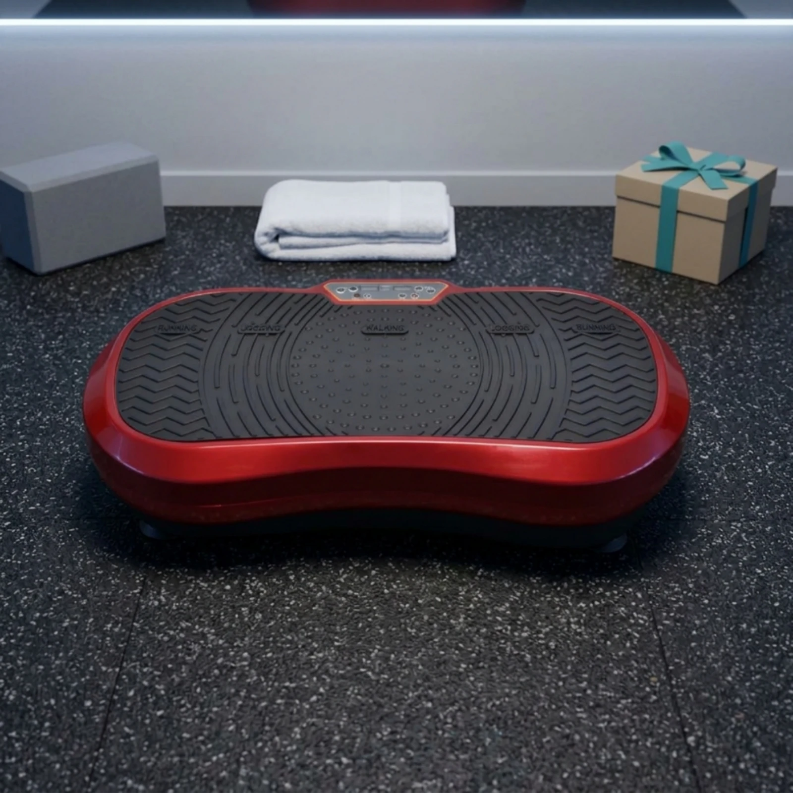 Home Gym Resistance Machine - Vibrationsplatte mit Widerstandsbändern, Schlankes Design, Fitnessgerät,