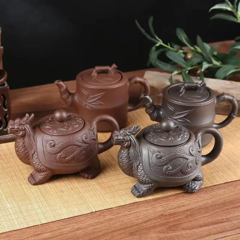 Creative Purple Sand Tea Set Ceramic Cups and Mugs Kettles Shu Puer Chinese Tea Cup Coffee Mug Teapot Teaware Yixing Kettle Pot