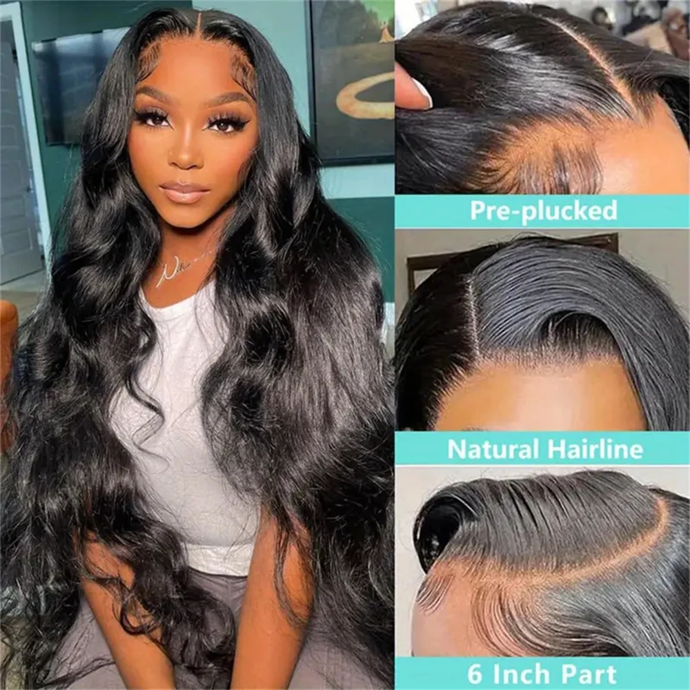 13x4 13x6 Lace Front Human Hair Wigs Brazilian Wigs Without Glue HD Transparent Pre Plucked Brazilian Body Wave For Women