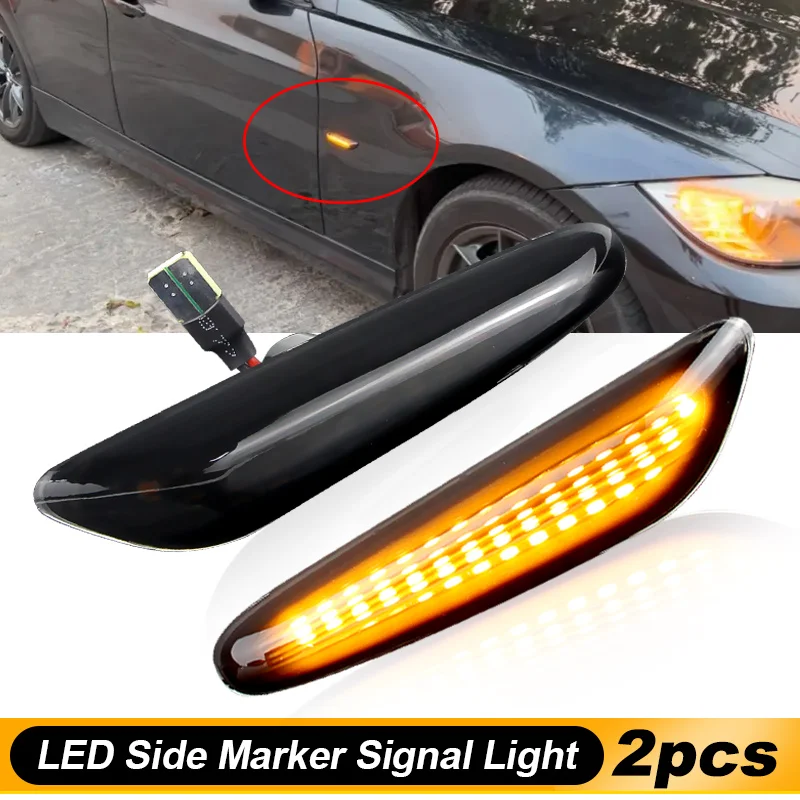 2pcs for BMW X3 E83 2004-2010 E82 E81 E88 E90 E91 E92 E93  E60 E61 Error Free Led Side Marker Turn Signal Light Blinker lamp