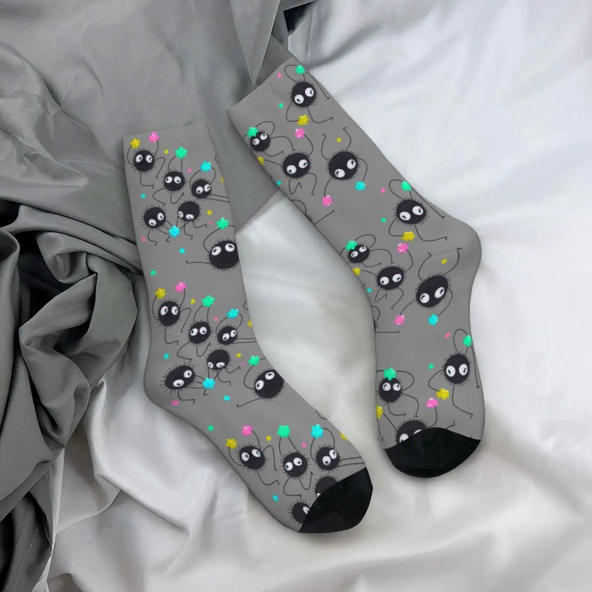 Otoño Invierno Studio Ghiblis Hip-hop mujeres hombres Susuwatari hollín Sprites calcetines siempre calcetines absorbentes de sudor