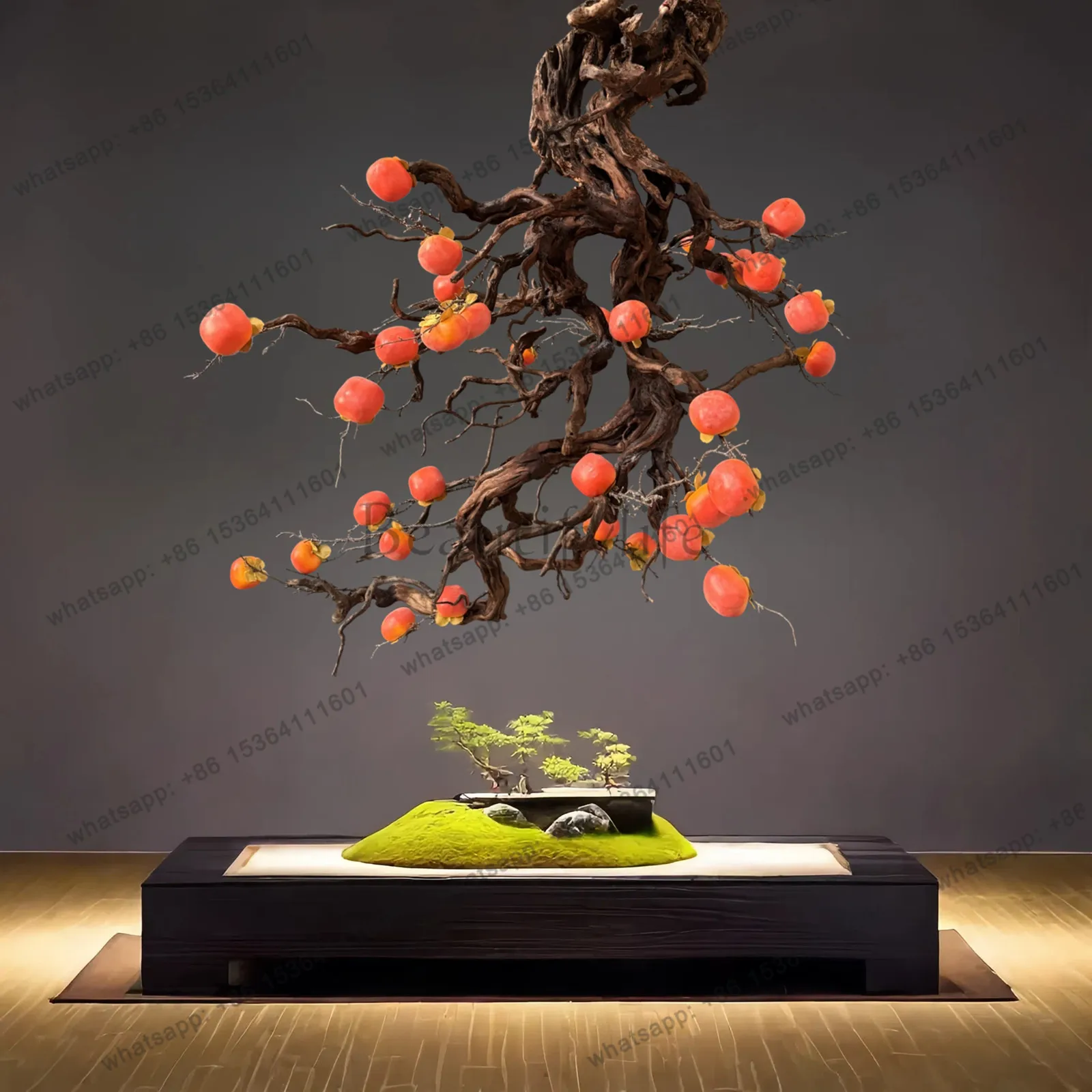 Dead wood simulation persimmon solid wood decorative plant landscaping dry landscape