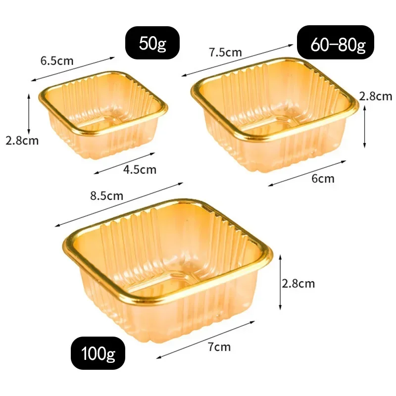 ケーキ包装用のプラスチック製ベーキングボックス,卵やクッキー用の小さな袋,手作りのメイグケーキとベーキング用品,100個。