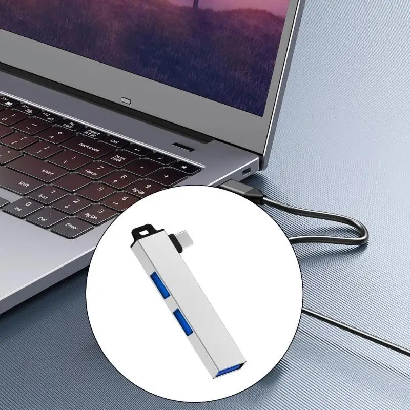 W91A Ligero Cuble C tipo C con 1 puerto USB3.0 y 2 puertos USB2.0, para viajar y uso aluminio uso diario