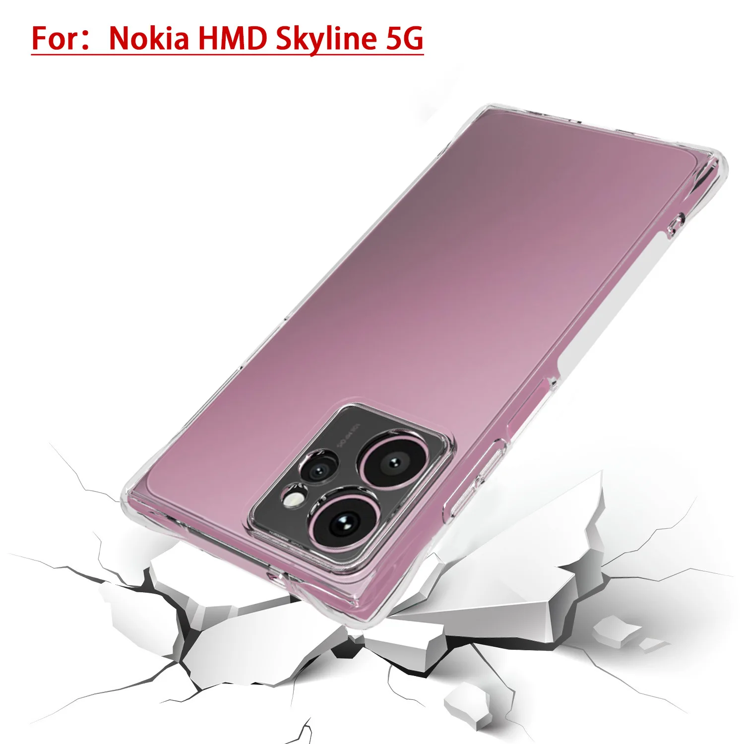 Case for HMD Skyline 5G TA-1600 Air Cushion Clear Airbag Silicone TPU Bumper Shockproof Back Cover Phone Case for HMD Skyline 5G