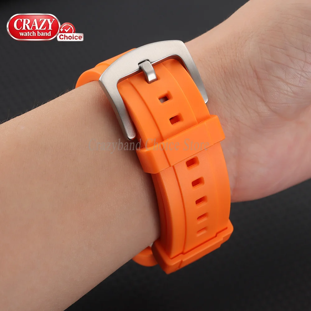 Premium Resin Silicone Watch Strap for Seiko for Rolex for Casio Band 18mm20mm22mm Orange Black Brown Waterproof Rubber Bracelet - view 4