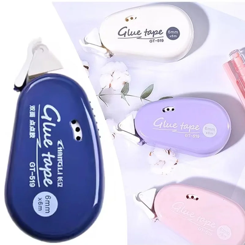 6m*6mm Adhesive Dots Roller Tape DIY Scrapbooking Collage Clean No Mess Sticky Tape For Album Photo Card Making Journal Making