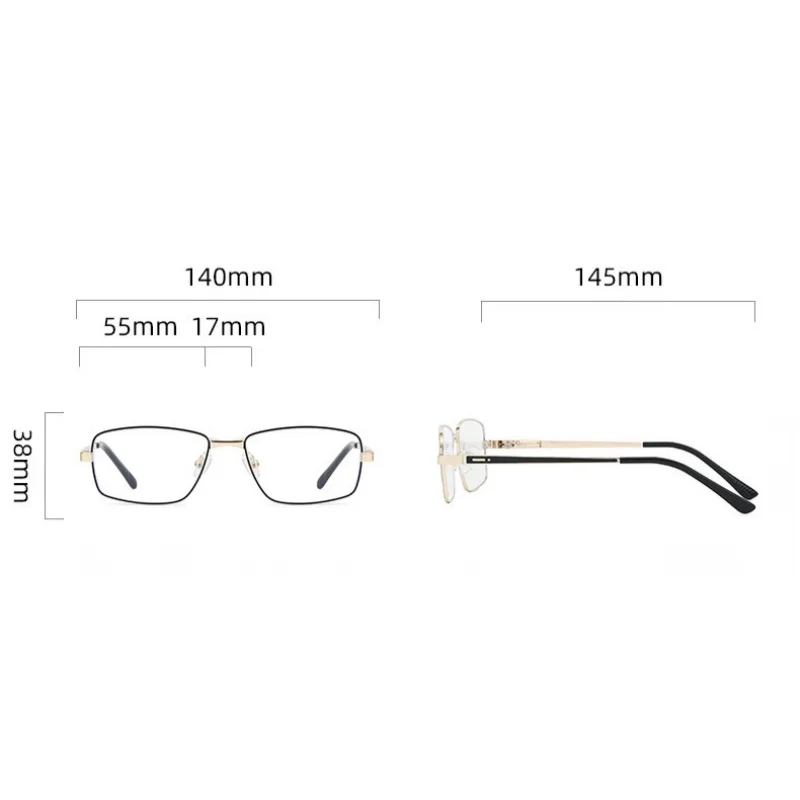 Montura de gafas de lectura de Metal Vintage, gafas de lectura Retro, gafas de lectura de alta calidad 0 + 25 +50 a +600