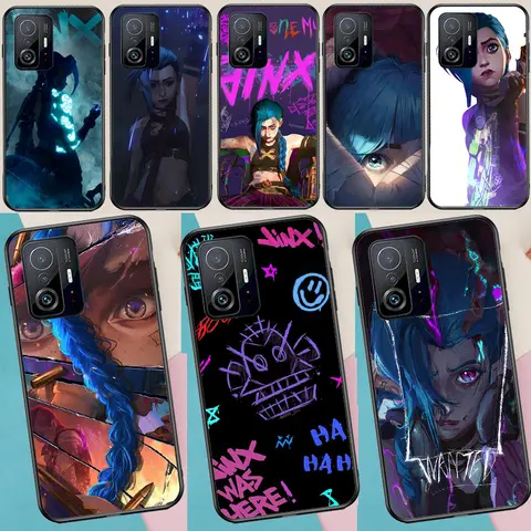 Arcane Jinx Vi Anime Case For Xiaomi 15 Ultra 13 14 11T 12T 13T 14T Pro POCO X7 Pro X3 X5 X6 M6 F5 F6 Pro Cover
