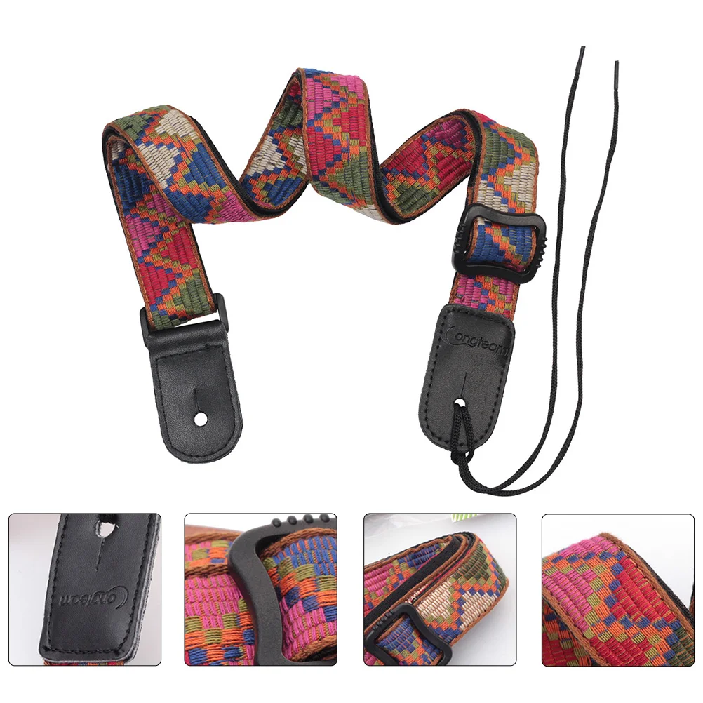 

Fashion Belt Guitar Strap Ukulele Bohemian Style Shoulder Delicate Bass Nylon Child