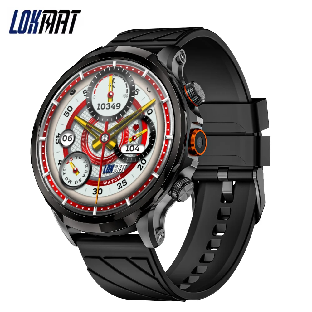 LOKMAT APPLLP 8 Pro 1.85 inch Round Screen 4G LTE Android Smart Watch Men Quad Core 32GB Rom Camera WIFI GPS Smartwatch Health