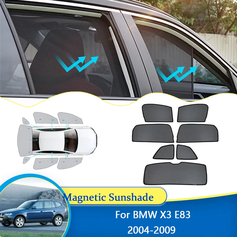 For BMW X3 E83 2004 2005 2006 2007 2008 2009 Magnetic Sunshade Windshield Visor Sun Shade UV Protection Privacy Car Accessories