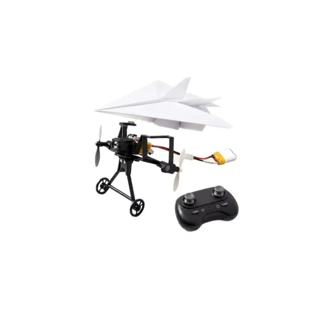 Dual Propellers RC Paper Airplane Built-in Gyroscope Lightweight Electric Remote Control Plane Stable Foldable Design