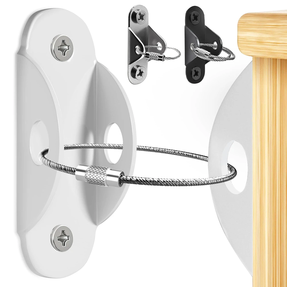 

6pcs Anti Tip Furniture Anchor 400lbs Wall Anchor Earthquake Strap Prevent Baby Pet From Falling Furniture Dresser Bookshelf