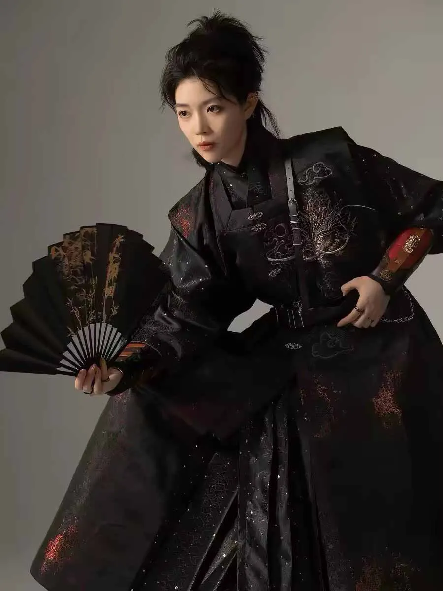 

Ming Dynasty Hanfu Robe Men Traditional Chinese Embroidery Dragon Hanfu Robe For Women Cosplay Costume