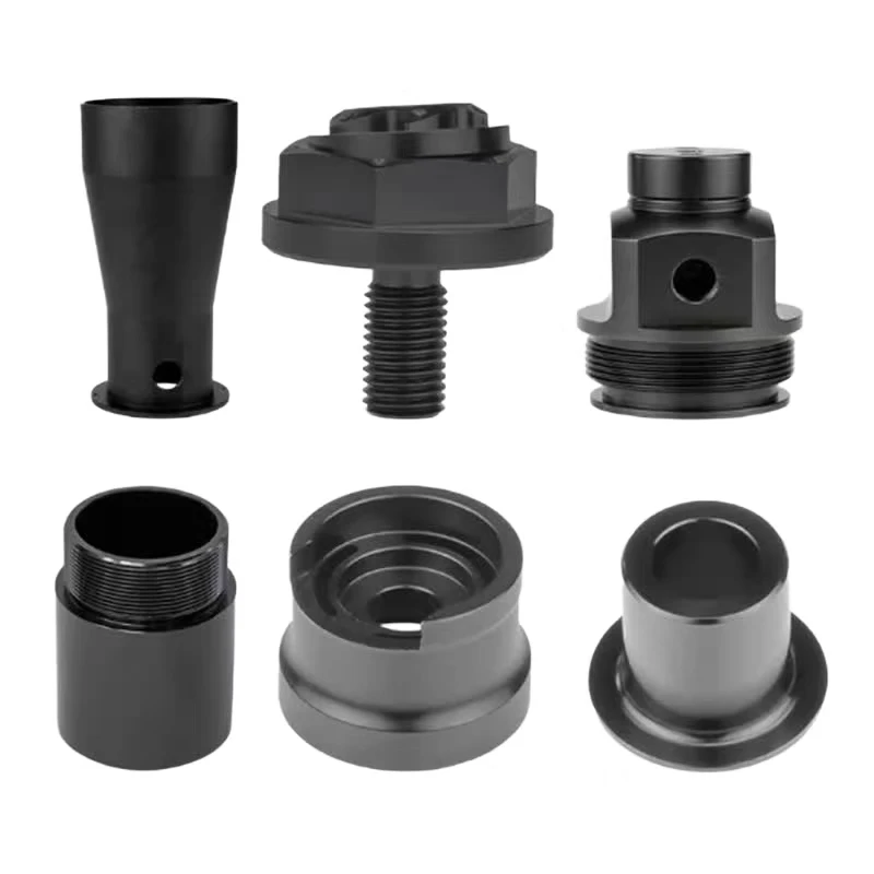 CNC machined aluminum alloy anodizing/stainless steel blackening treatment mechanical connection and fastening parts