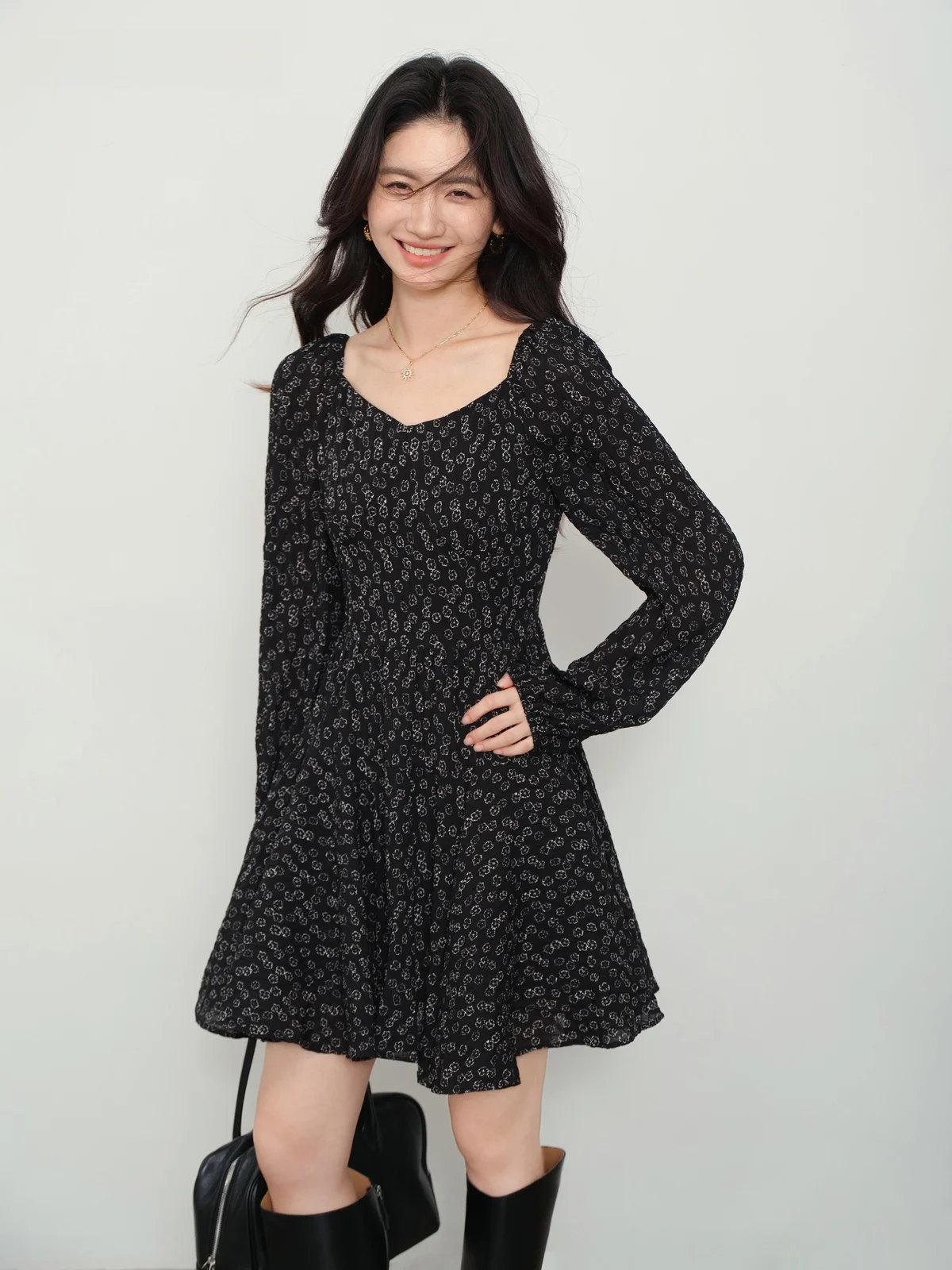 

Женская юбка с цветочным принтом, длинная, осенняя, новая коллекция, модная, для офиса, средней длины, А-силуэт...