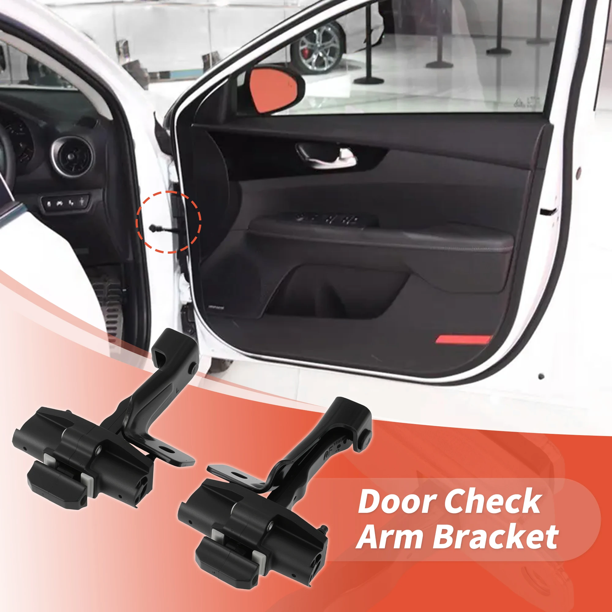 UXCELL For Tesla model 3 2017-2025 Front L/R Door Limiter Check Stop Strap Locator