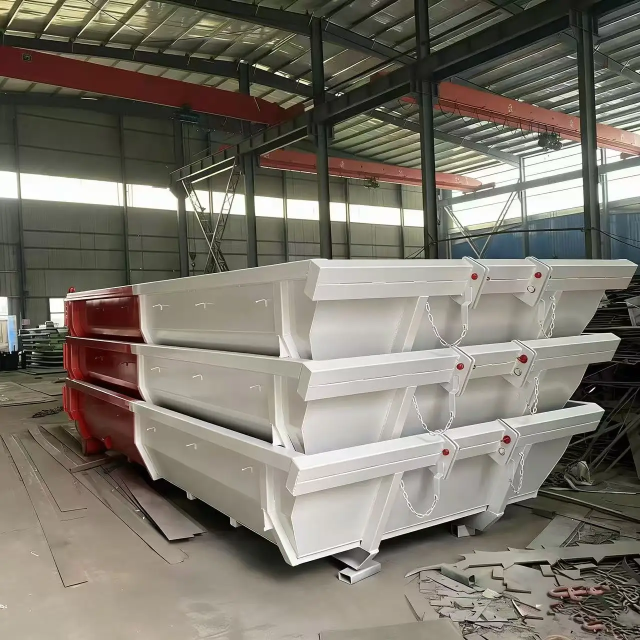 Quick Load/Unload Hook Lift Bin Multiple Sizes Hook Lift Dumpster for Municipal Waste Collection Stackable Roll off Container