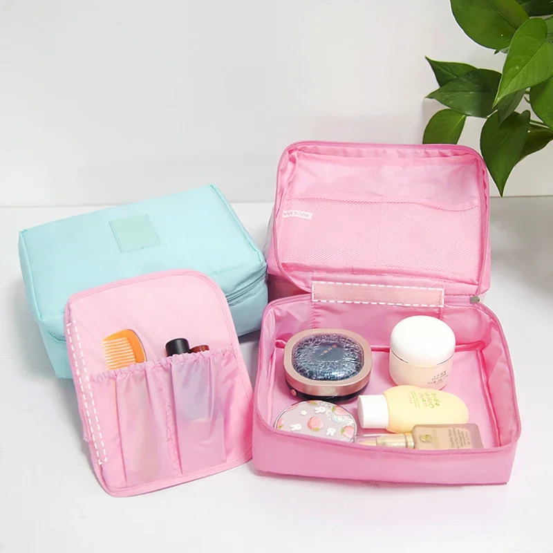 Nuova borsa per cosmetici portatile custodia per il trucco borsa per il lavaggio da viaggio Multi-scomparto di grande capacità borsa per il bagno