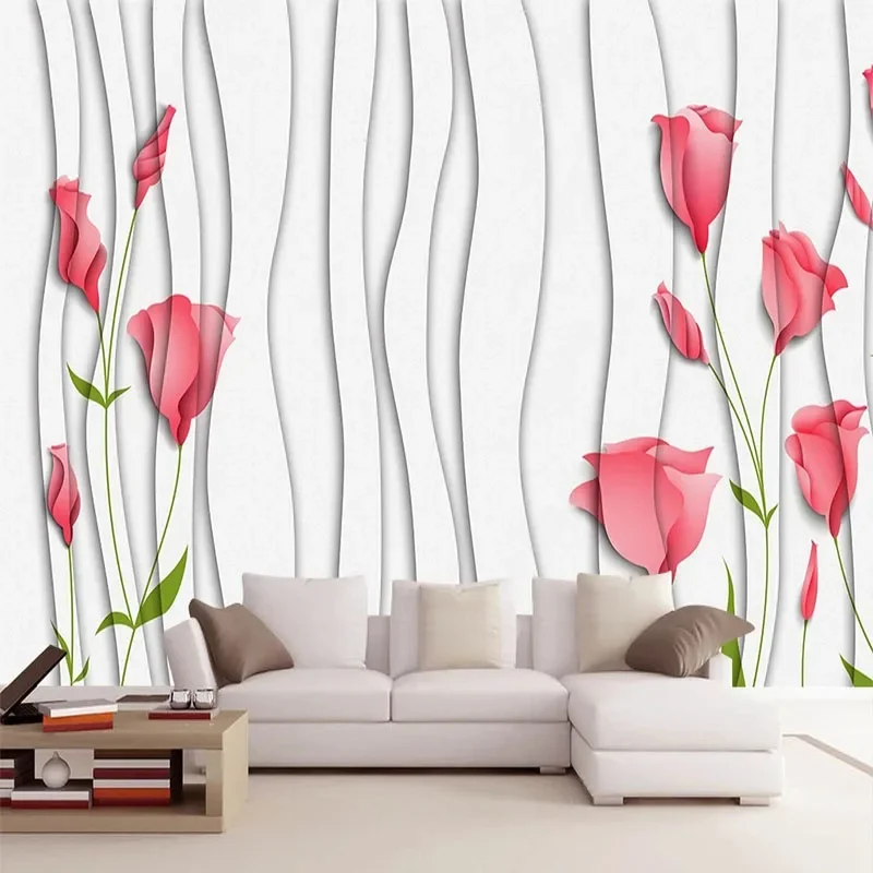 Custom Mural Wallpaper 3D Hand-Painted Floral Dream Rose TV Backdrop Wallpaper For Bedroom Walls Papel De Parede Home Décor Art