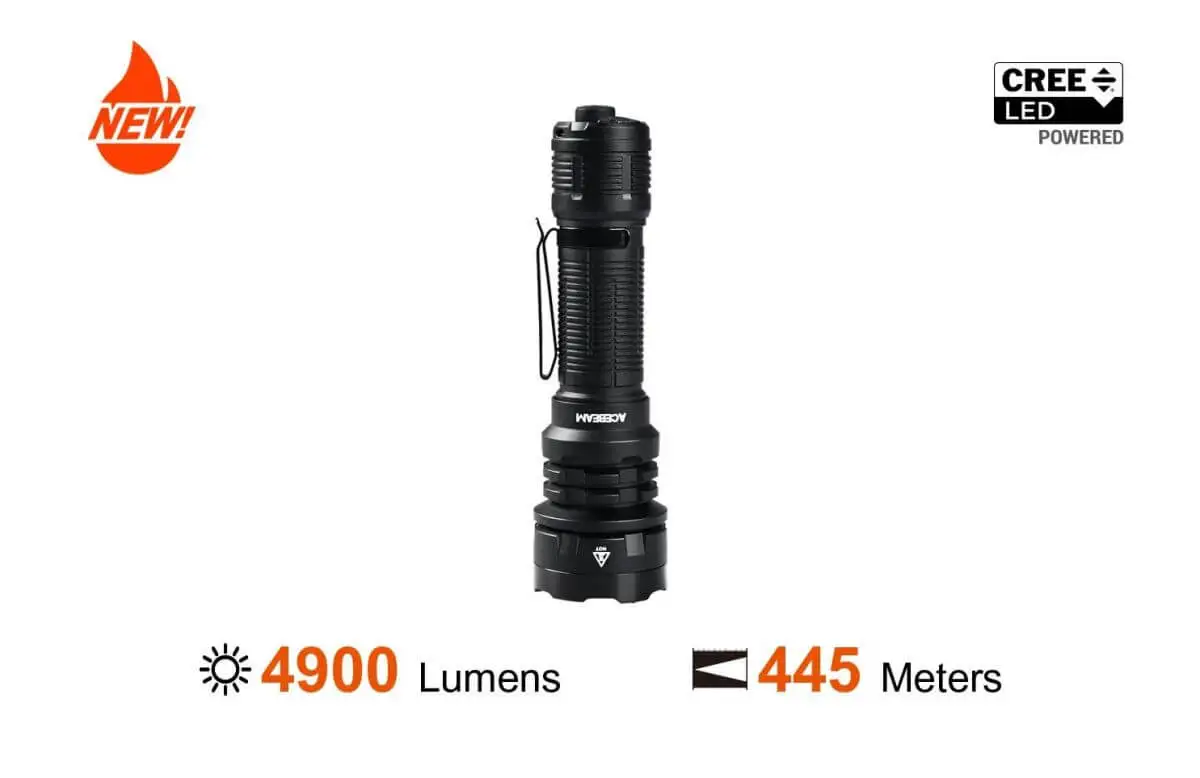 Acebeam Defender P17 4900 Lumen Dual-Switch Tactical Flashlight