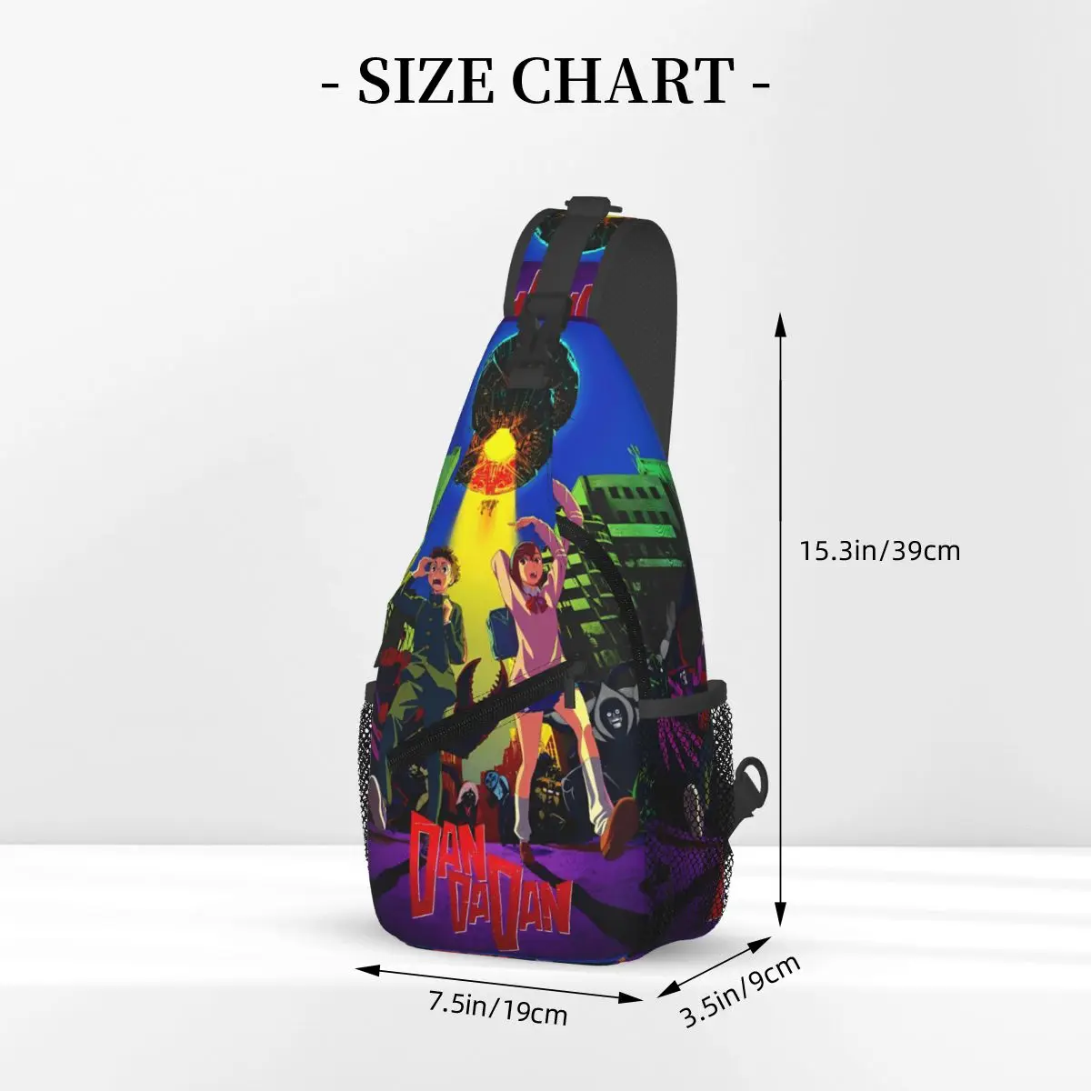 Dandadan Okarun Momo Crossbody حقيبة رافعة حقيبة صدر للرجال أنيمي مانغا تاكاكورا كين حقيبة ظهر تحمل على الكتف Daypack المشي لمسافات طويلة السفر