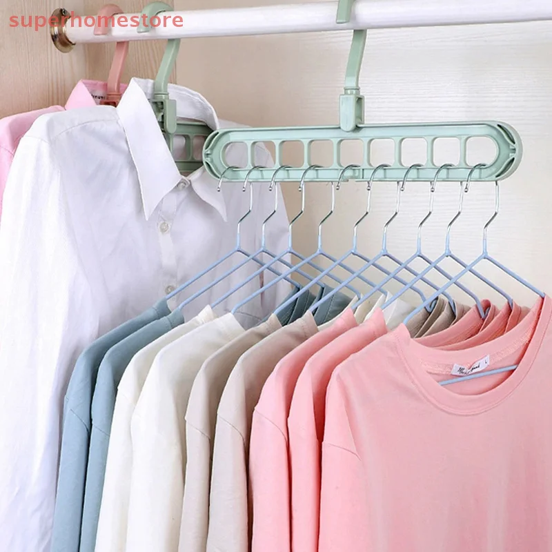 Magic Multi-port Support Hangers For Clothes Space Saving Drying Rack Multifunction Plastic Wardrobe Organizer Clothes Rack