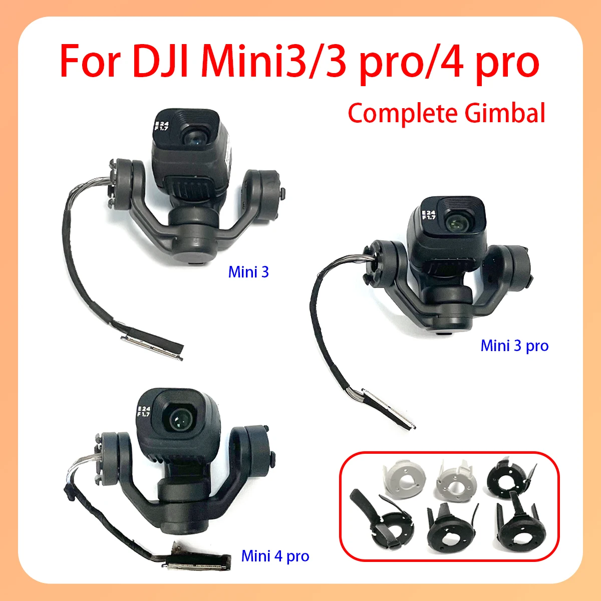 

Original factory min3/min3pro/4-pro PTZ gimbal motor with camera lens easy to replace suitable for DJI MIN3 series drones