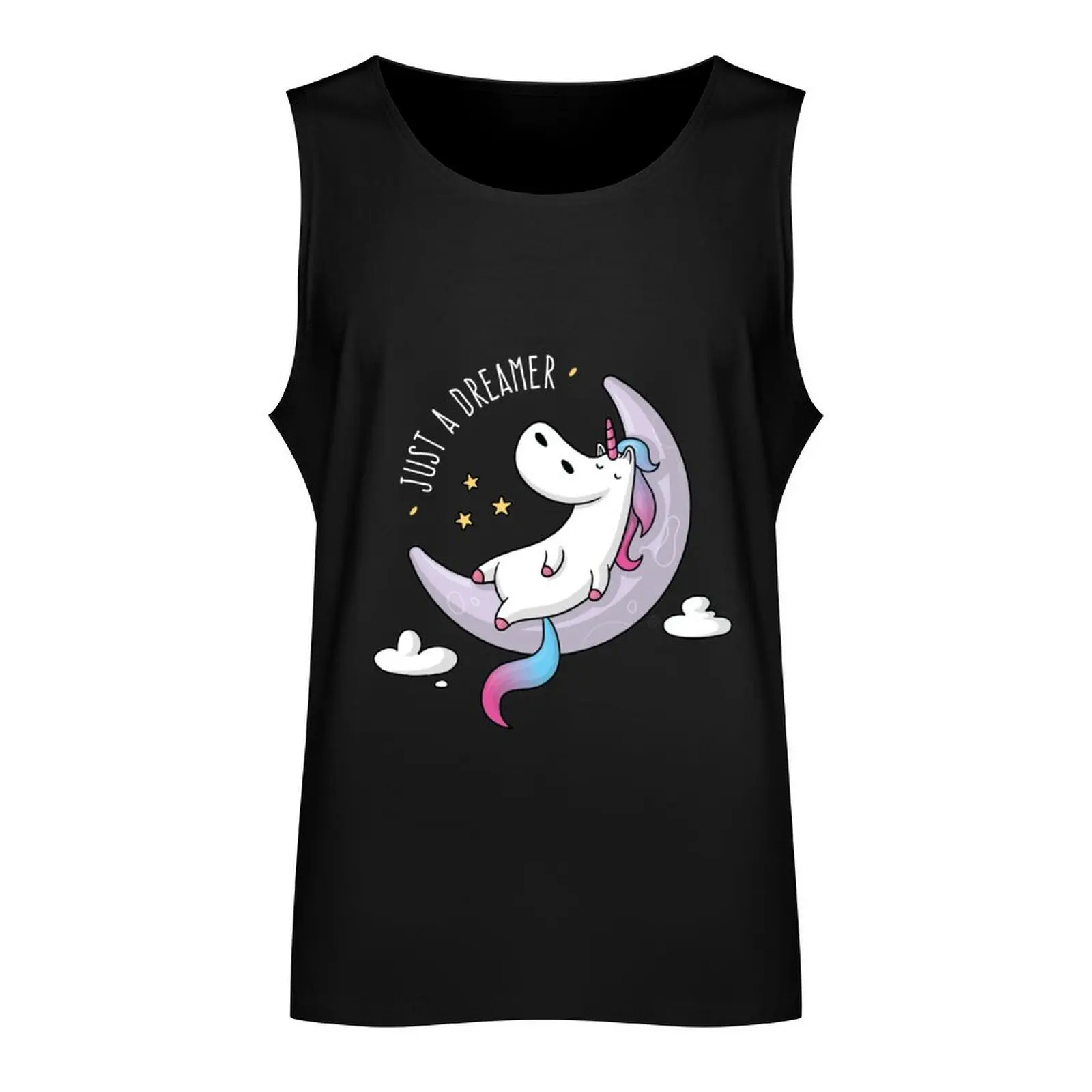 Just a Dreamer - Dreamy Unicorn Tank Top Vest male Men's summer clothes Men's sleeveless Bodybuilding clothing man