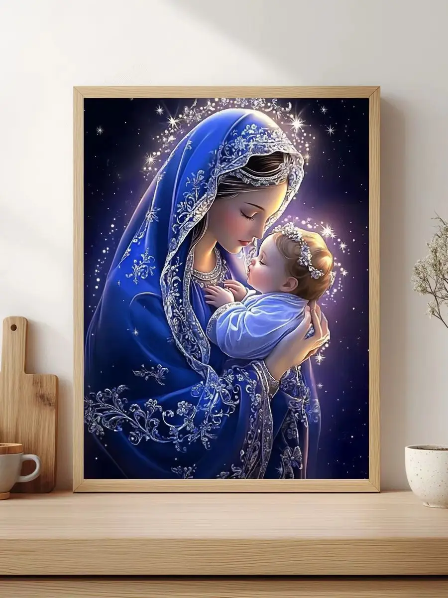 1 Stück 30x40 cm/11,8x15,7 Zoll, 11CT/14CT Kreuzstich-Set, DIY Valentinstagsgeschenk, Stickerei-Set für Feste, Religion – Detail 1