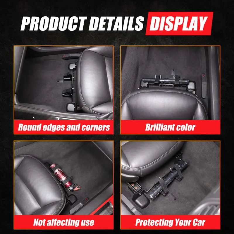 Aluminum alloy Car passenger seat fire extinguisher bracket umbrella storage tube For Chevrolet Corvette C6 2005-2013 - view 5