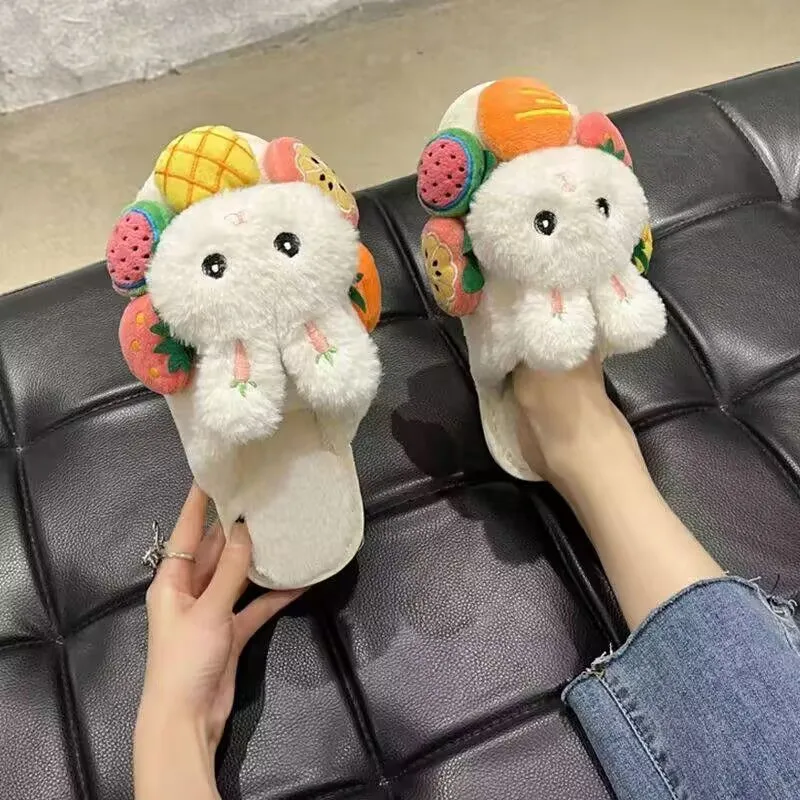 2024 Winter Cartoon Cotton Slippers Fashion Innovation Comfortable Soft Sole Silent Non-slip Cute Slippers