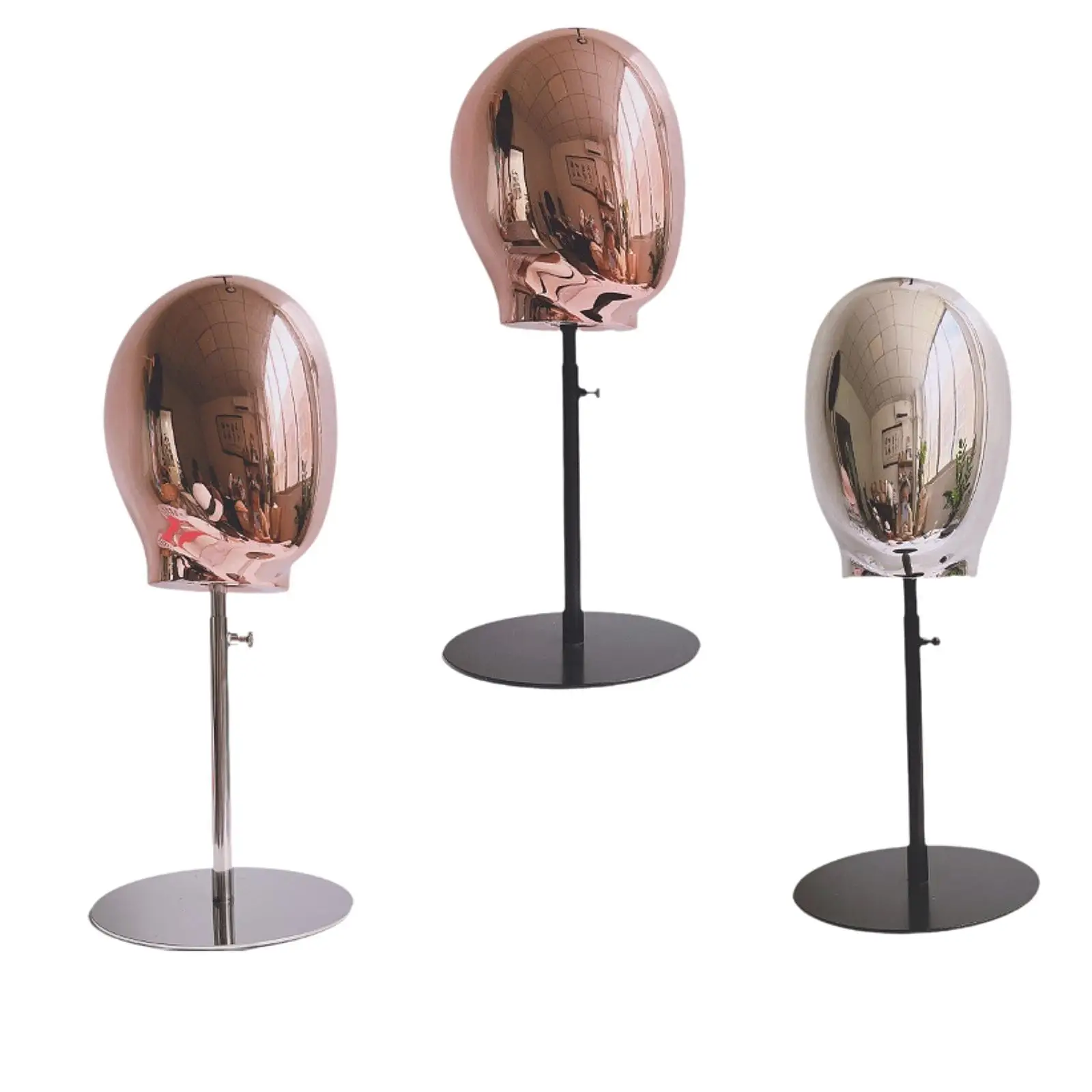 PVC Mannequin Head Headwear Display Props Height from 15.94-21.26inch Hats Display Head for Headdress Hair Styling Wig Salon