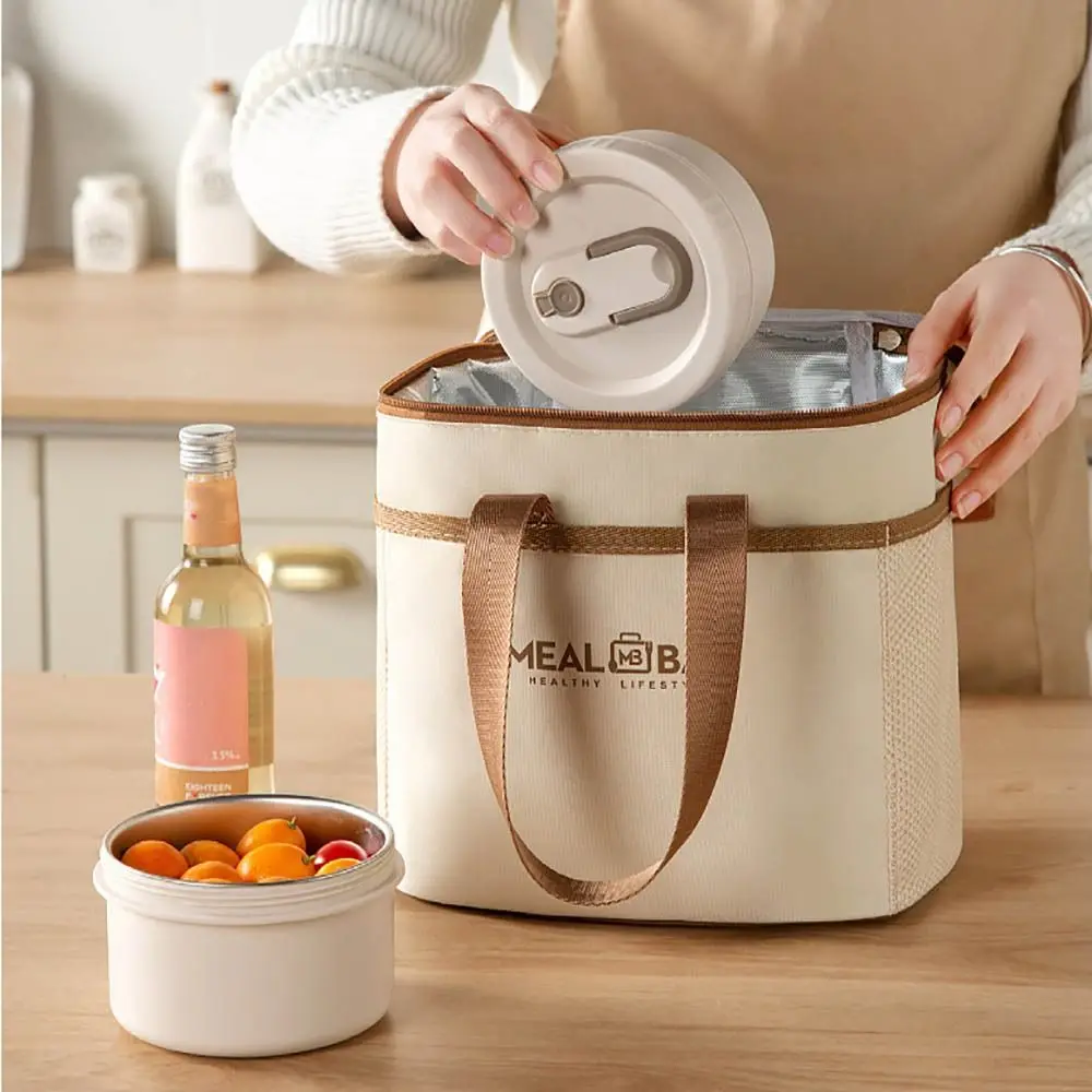 المحمولة الألومنيوم احباط علب الاغذية حقيبة التخزين أكسفورد سميكة الغذاء حقيبة حرارية سعة كبيرة مقاوم للماء حقيبة الغداء نزهة