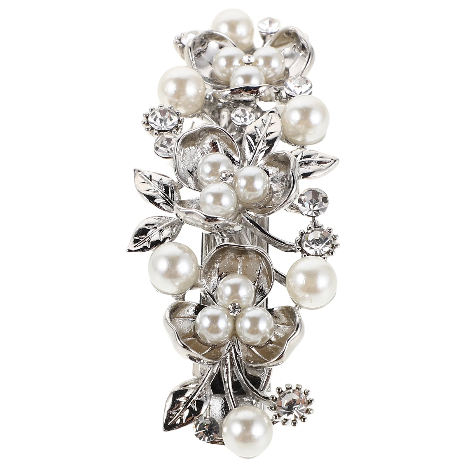 

Flower Rhinestone Hair Barrette Bridal Crystal Pin Pearl Accessories Women Wedding Styling Decorative Rhinestone French Hair Pin