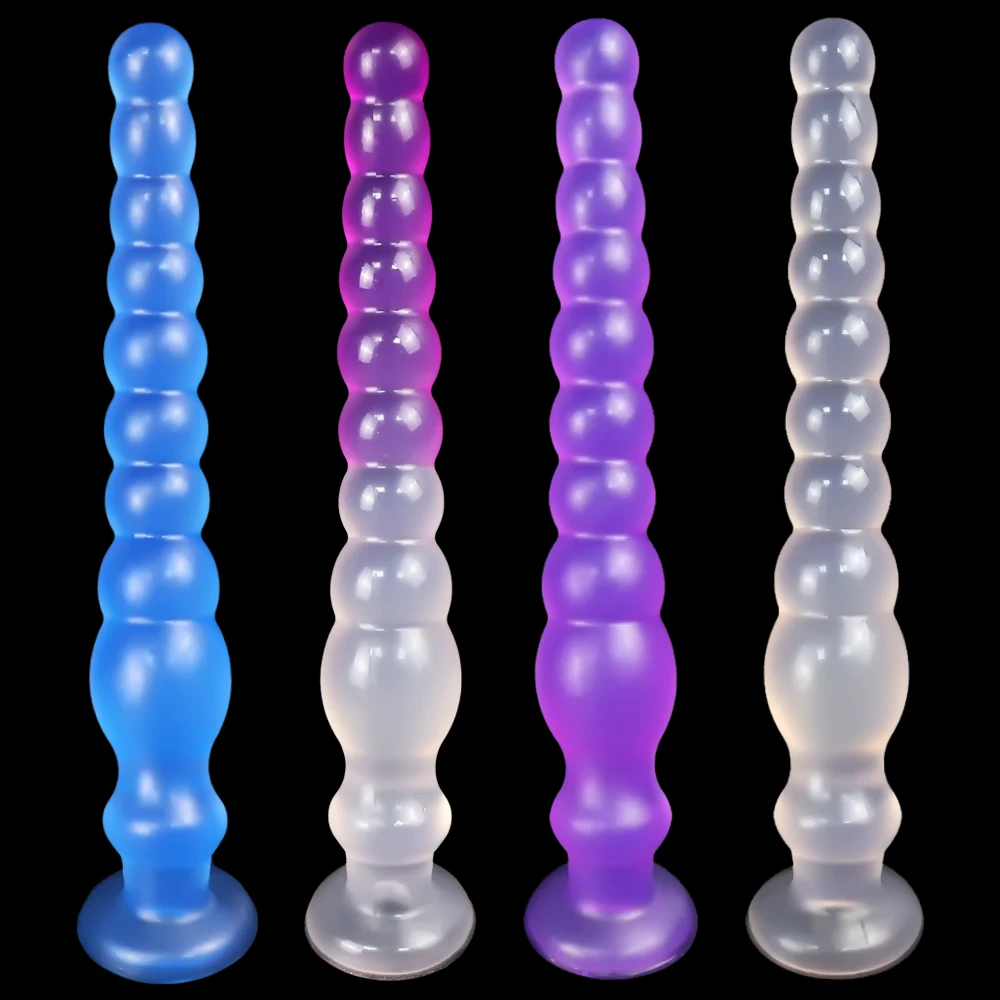 Colorful Long Anal Bead Anal Plug Dildo Anus Opener Ass Sex Toys for Men Women G-Spot Stimulation Erotic Butt Plug Sm Adults 18+