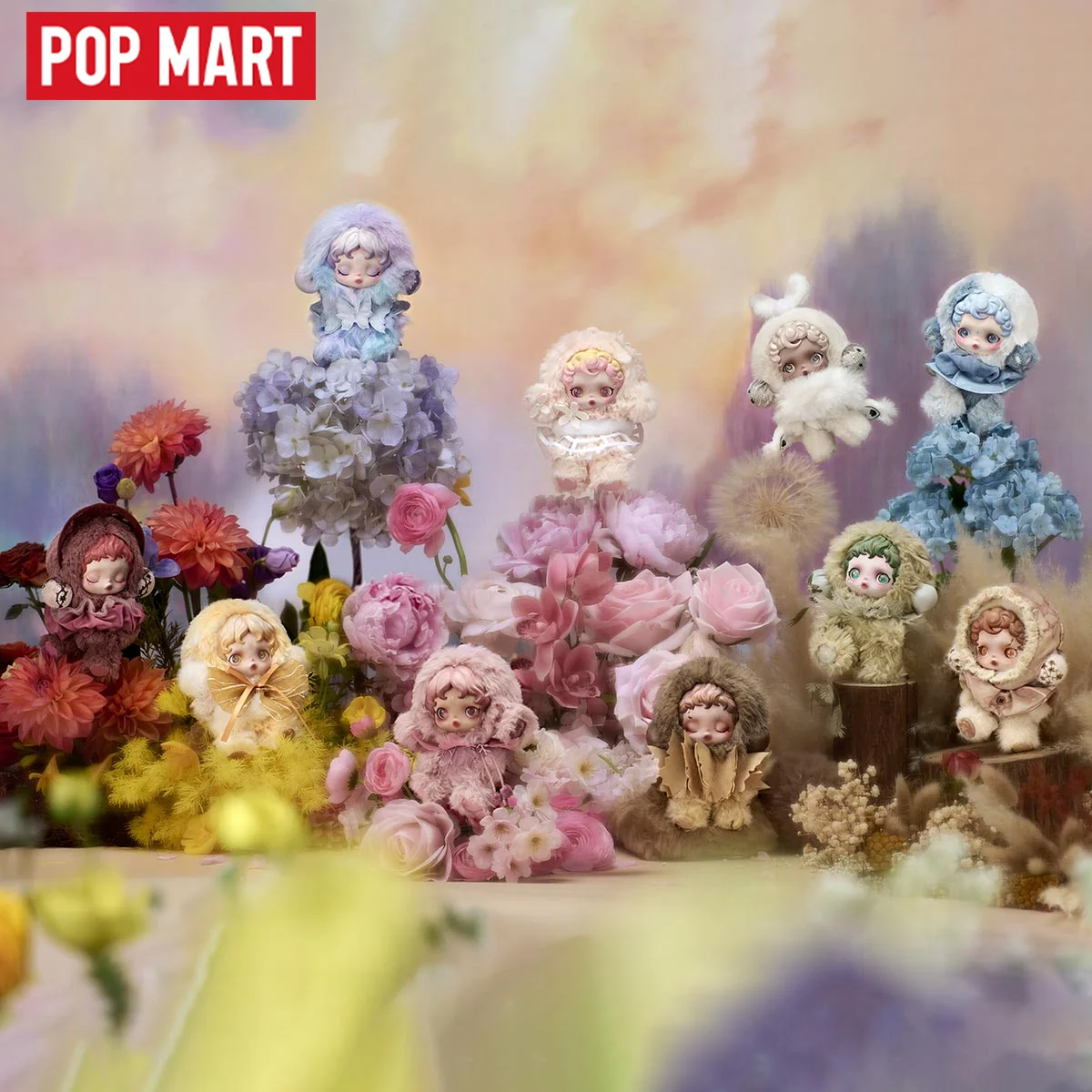 

Новые оригинальные Pop Mart Mystery слепая коробка SKULLPANDA L'impressionnisme Series, милая кукла-подвеска, виниловая плюшевая подвеска, милые куклы