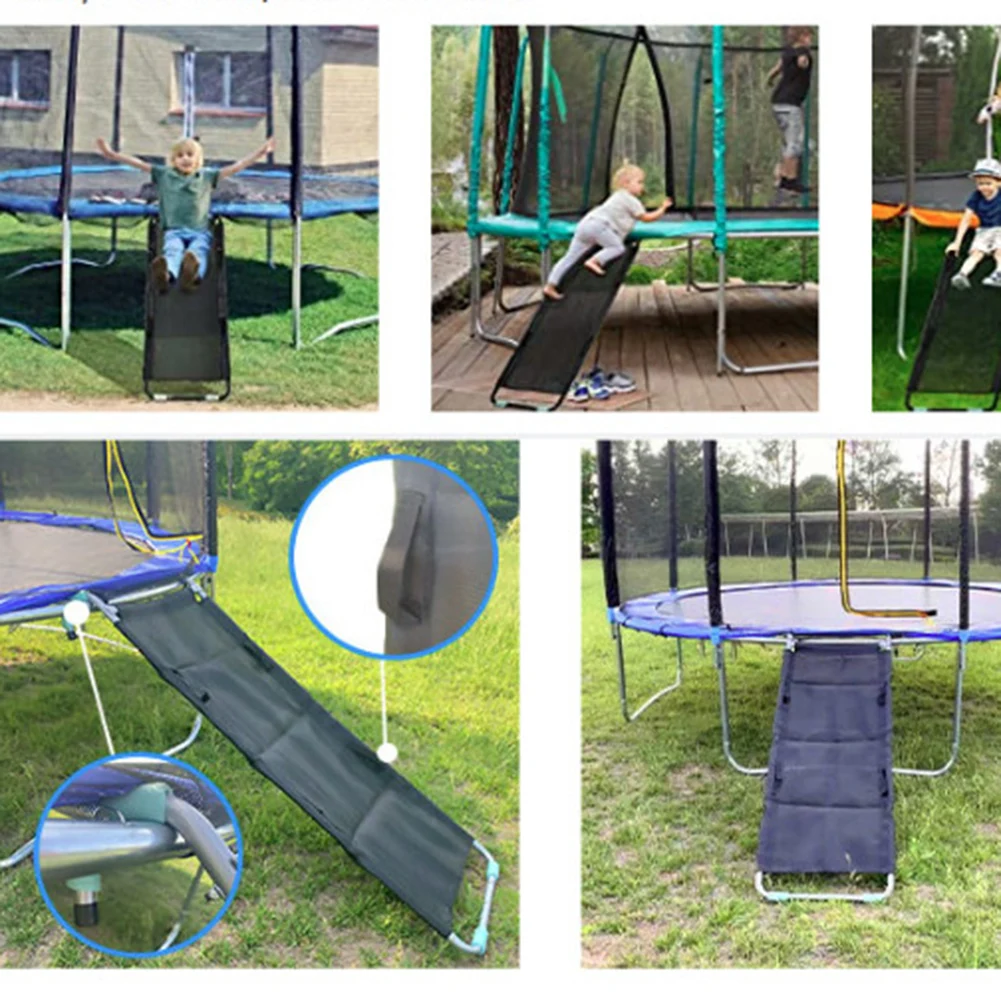 Trampoline Ladder Accessories PP Galvanized Steel Plate Trampoline Ladder Slide Kit（L150cm+W 55cm)