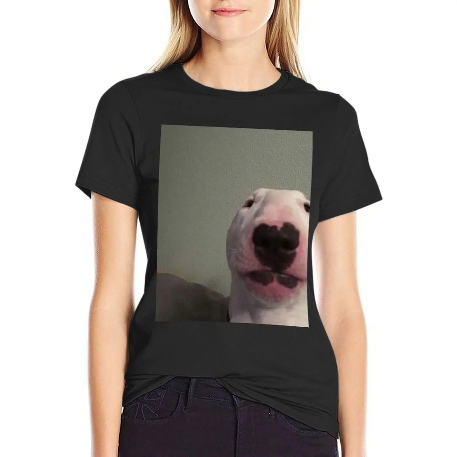 Walter Dog Tee T-Shirt Short sleeve tee funny Women t-shirts