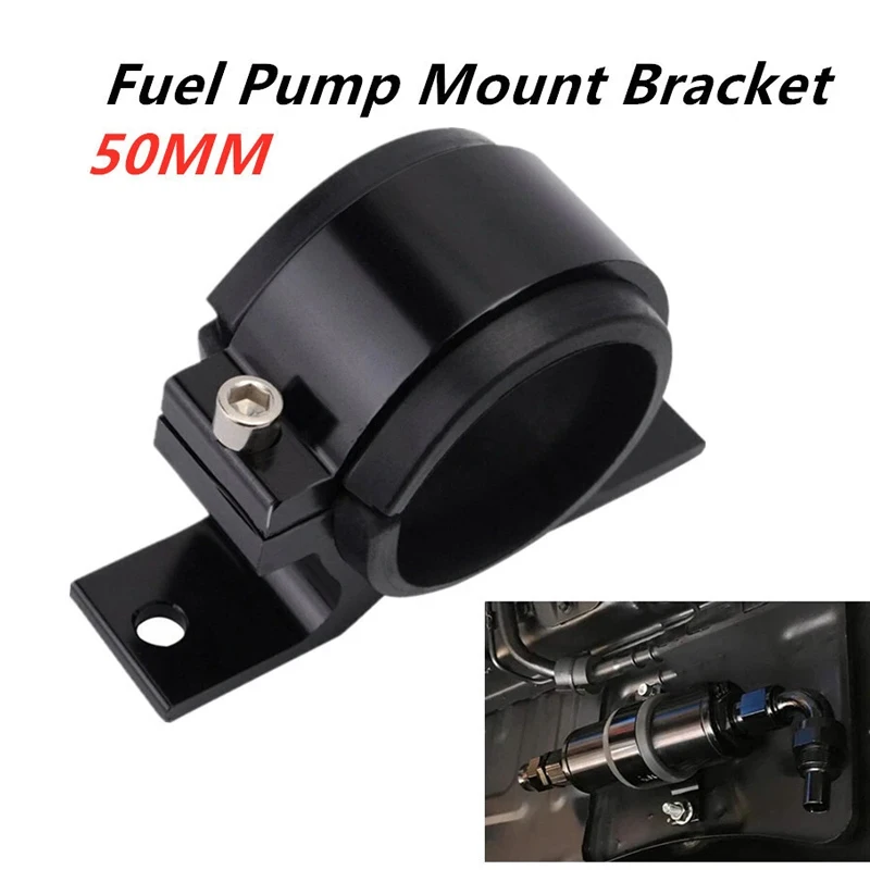 Fuel Filter Mounting Bracket 50mm Fuel Pump Clamp Bundle Holder with Rubber Inner Ring Universal Fuel Pump Bracket