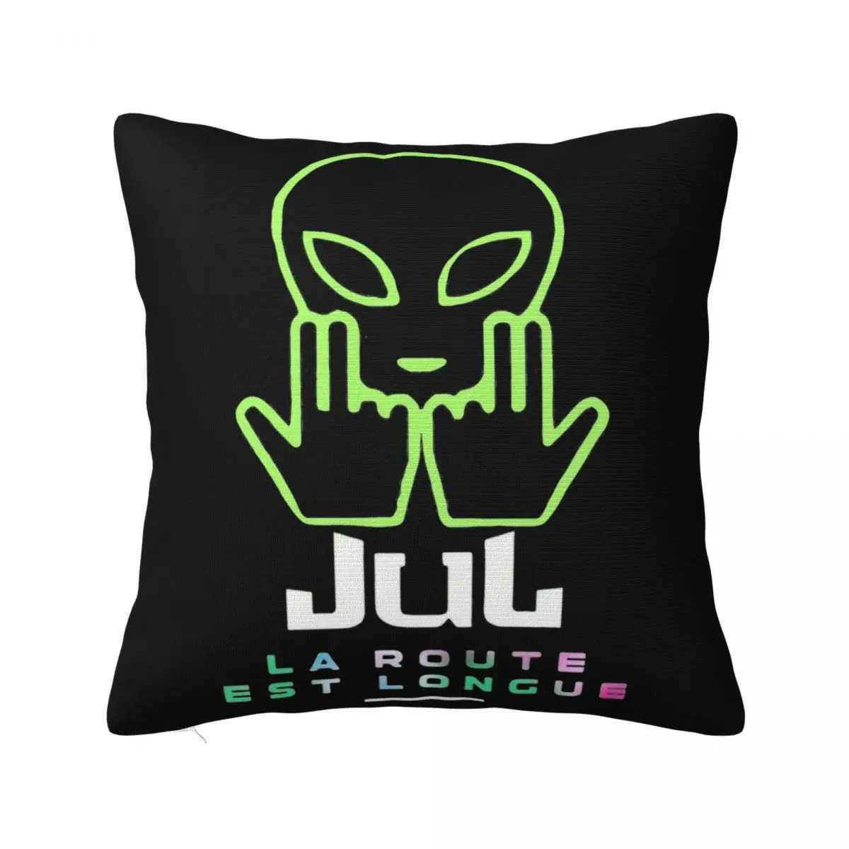 The Road Is Long Jul Ufo 2024 Pillowcase Printing Polyester Cushion Cover Decor Throw Pillow Case Cover Home Square 45*45cm