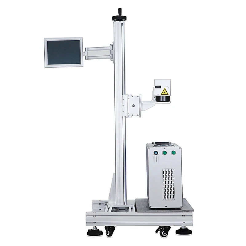 Flying CO2 Fiber Laser Marking Machine 20W 30W 50W 100W for Metal and Plastic Customized
