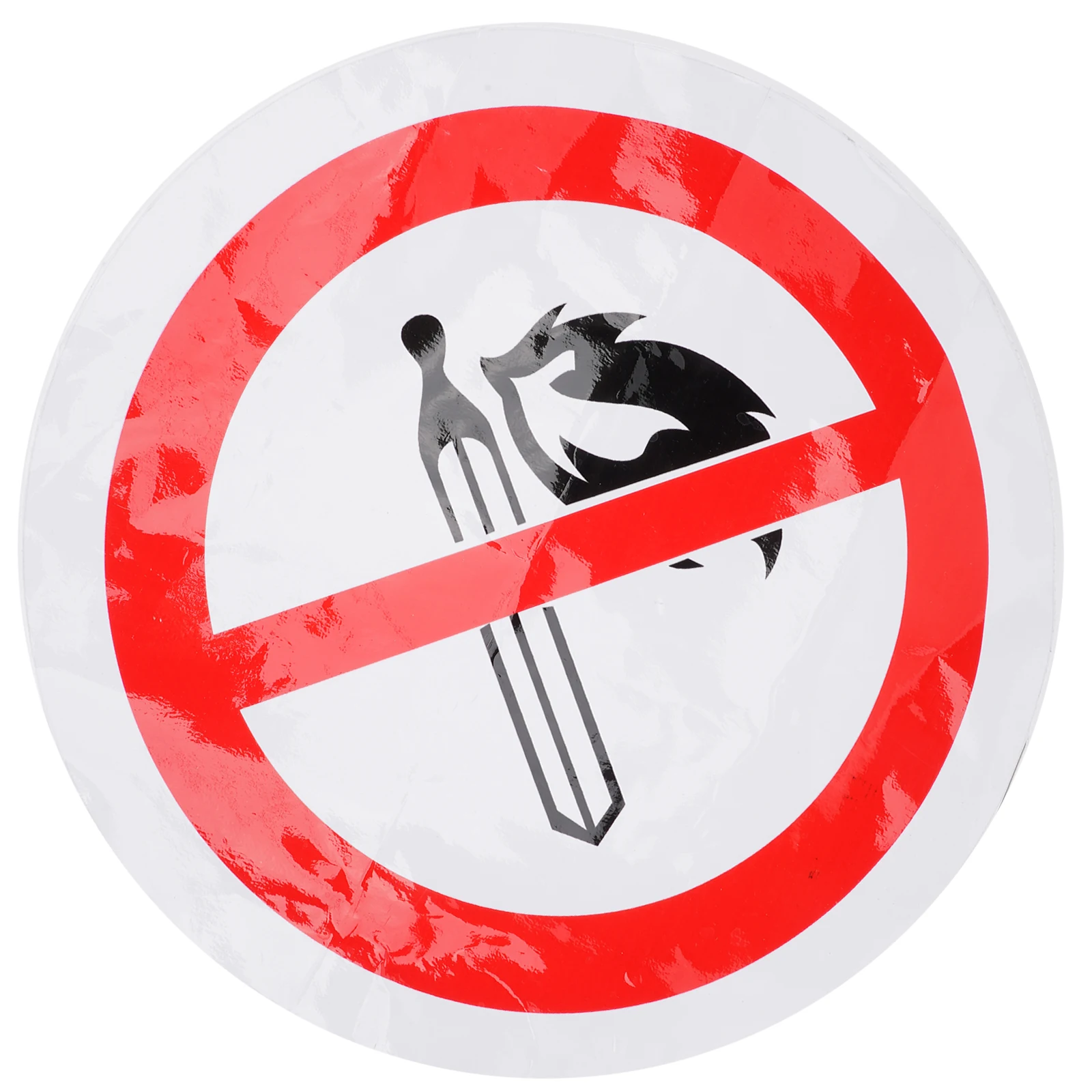 PVC Warning Stickers No Open Flames Safety Strong Viscosity Self Adhesive Caution Decals Machine Signs Dangerous Equipment