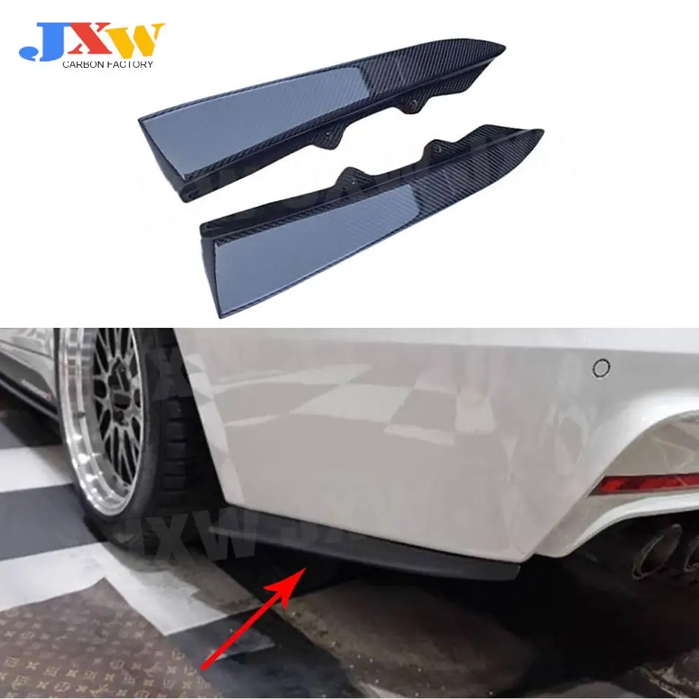 

2PCS/Set Carbon Fiber Rear Lip Splitters Flaps Spoiler For BMW 3 Series F30 M Tech Sport 2012-2017 FRP Car Bodykits Decoration