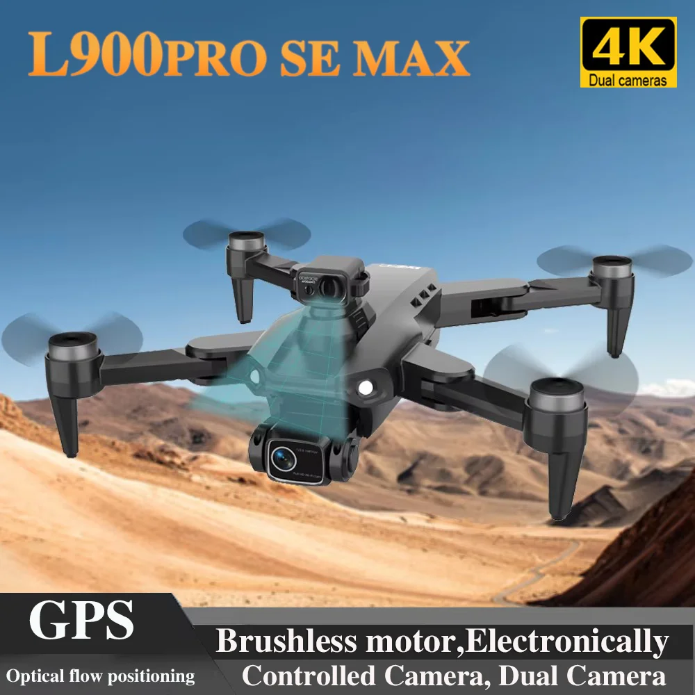 New L900 PRO SE MAX Drone 4K HD Dual Camera GPS 360° Obstacle Avoidance Brushless Foldable Quadcopter Remote Control Drone Toys