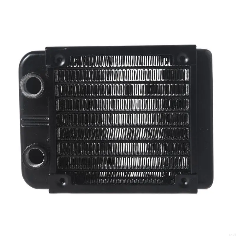 LX0B Multi-Port G1/4 Thread Aluminium Radiator 90mm untuk Sistem Pendingin Air Komputer