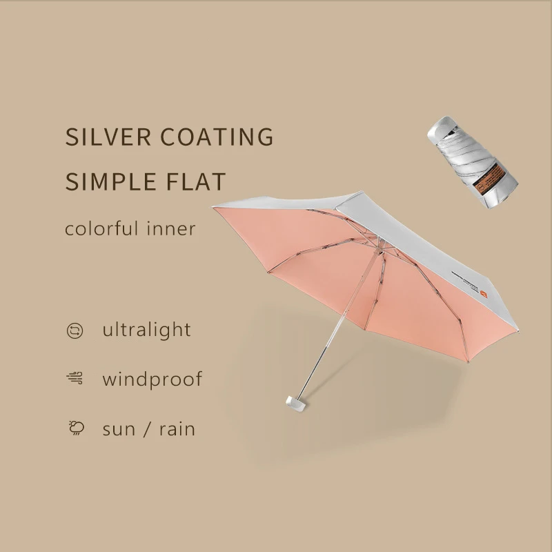 Ultralight Flat Umbrella Rain Women Sun Protection Mini Pocket Parasol Umbrella For Girls Travel Portable Air Umbrellas Gift